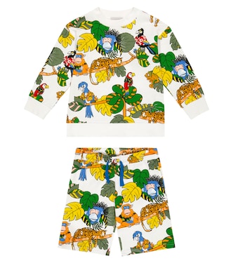 Set de sudadera y shorts de algodón | Stella McCartney Kids