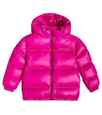 Chaqueta con capucha y paneles de plumas | Versace Kids