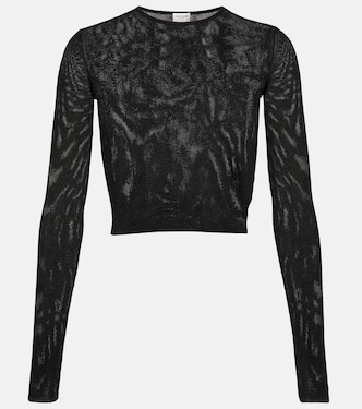 Top cropped in maglia | Saint Laurent