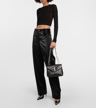 Top cropped in maglia | Saint Laurent