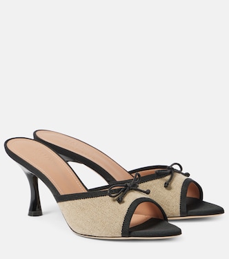 x Tabitha Simmons - Sandali 70 in canvas con pelle | Malone Souliers