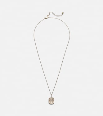 Collana in oro 14kt con quarzo e diamanti | Mateo