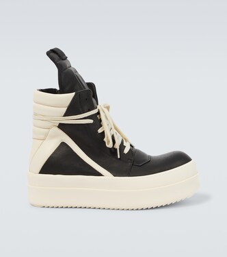 Leather high-top platform sneakers | Rick Owens