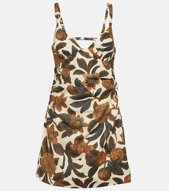 Primrose ruched linen minidress | SIR