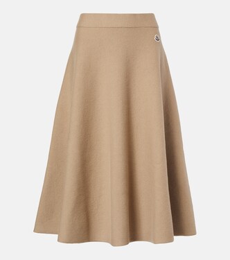 Falda midi de mezcla de lana | Moncler