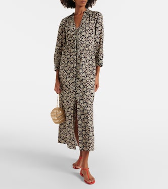 Vestido midi Franchi de algodón floral | Rixo