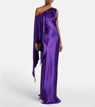 Vestido de fiesta Lizzie de charmeuse de mezcla de seda | Ralph Lauren Collection