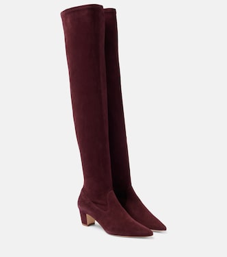 Stivali cuissardes Lupasca in suede | Manolo Blahnik