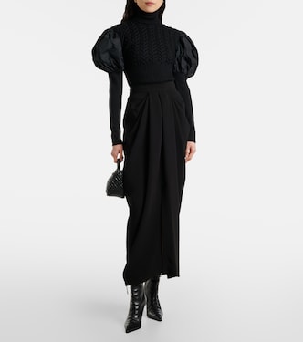 Pullover Fune aus einem Wollgemisch mit Taft | Max Mara