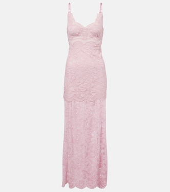 Vestido largo de encaje | Rabanne