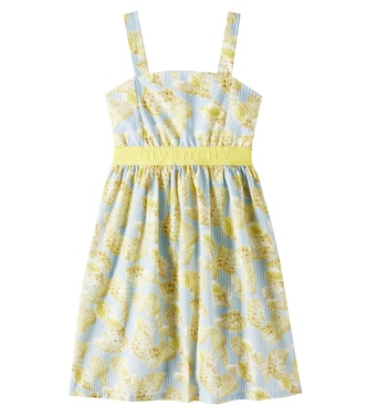 Abito in cotone a righe con stampa | Givenchy Kids