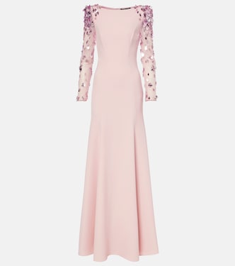 Robe aus Crêpe mit Pailletten | Jenny Packham