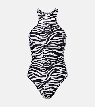 Costume intero con stampa zebrata | The Attico