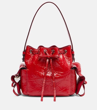 Multipocket Mini leather bucket bag | Acne Studios