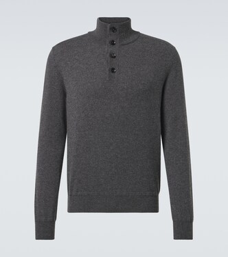 羊绒半纽扣领毛衣 | Brioni