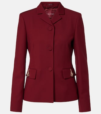 Verzierte Jacke aus Seide und Wolle | Gucci