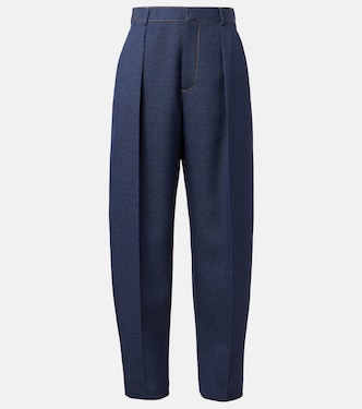 Melange wool straight pants | Bottega Veneta