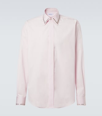 Camicia in popeline di cotone con borchie | McQueen