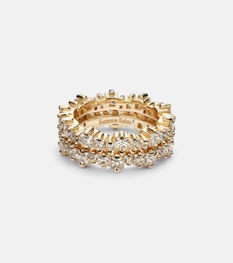 Milli 18kt gold tech ring jackets with diamonds | Suzanne Kalan