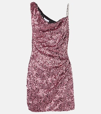 One-shoulder sequined minidress | Area