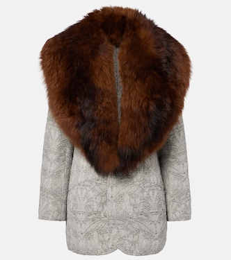 Mantel aus Baumwolle mit Shearling | Jacques Wei