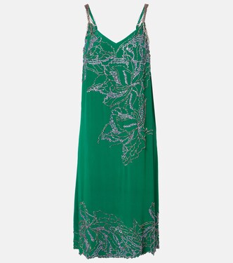 Beaded silk slip dress | Dries Van Noten