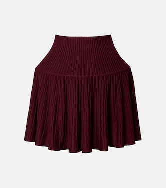Ribbed-knit wool-blend miniskirt | Alaïa