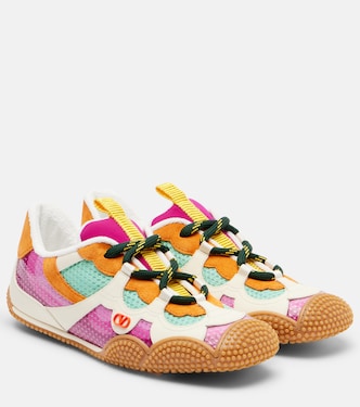 Amphibia leather-trimmed sneakers | Valentino Garavani