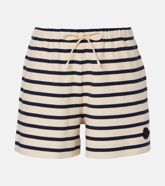 Shorts de jersey de algodón a rayas | Moncler