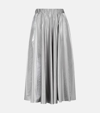 High-waisted pleated midi skirt | Moncler