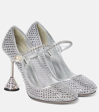 Mary-Jane-Pumps mit Kristallen | Miu Miu