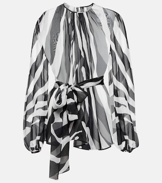 Blusa in seta con stampa zebrata | Dolce&Gabbana