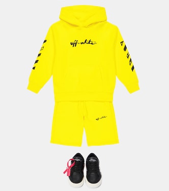 Sweat-shirt à capuche en coton à logo | Off-White Kids