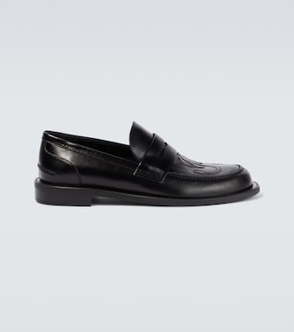 Embroidered leather loafers | JW Anderson