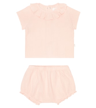 Baby - Set di abito e culottes in cotone | Il Gufo