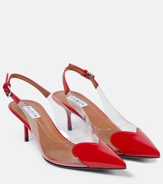 Le Cœur leather and PU slingback pumps | Alaïa