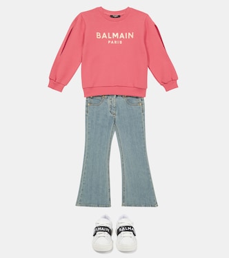 Sudadera de algodón con logo | Balmain Kids