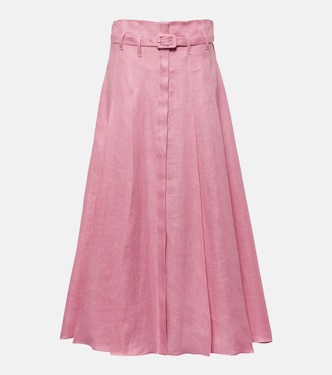 Falda midi Dugald de lino | Gabriela Hearst