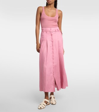 Falda midi Dugald de lino | Gabriela Hearst