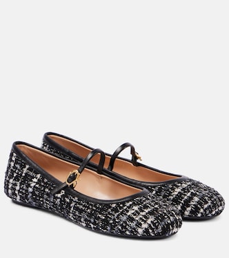 Ballerine Mary Jane Mary Ribbon 05 in bouclé | Gianvito Rossi
