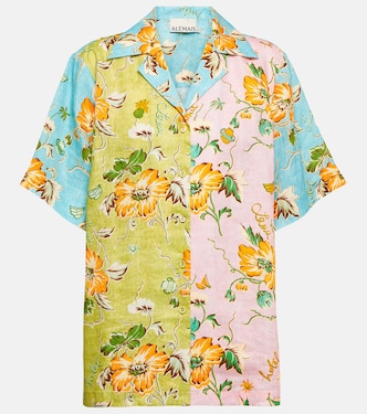 Camisa bowling Mana de lino floral | Alémais