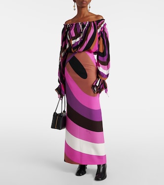 Falda larga Iride estampada | Pucci