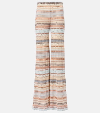 Wave cotton-blend wide-leg pants | Missoni
