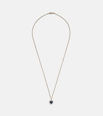 Collana in oro 18kt con zaffiro e diamanti | Anita Ko