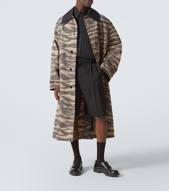 Manteau imprimé en crêpe | Jil Sander