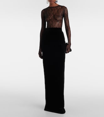 Falda midi Zada de seda de tiro alto | The New Arrivals Ilkyaz Ozel