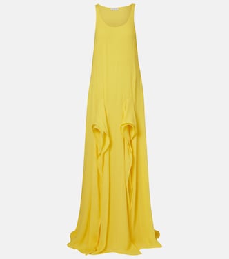 Ruffled georgette maxi dress | Alaïa