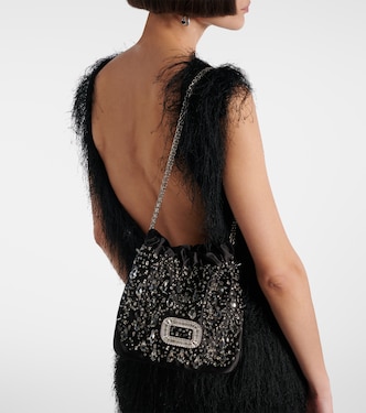 Secchiello Pilgrim Mini in raso | Roger Vivier