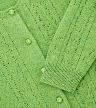Josiane pointelle cashmere cardigan | Bonpoint