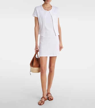 Pointelle cotton cardigan | Leset